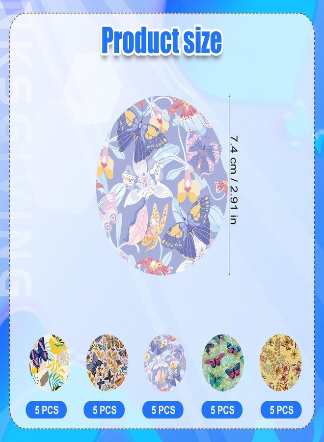 XIHIRCD 25pcs Sensor Covers for CGM Libre 2/3, Sweatproof Blood Sugar Monitor Patch Butterfly Pattern Waterproof Adhesive Patches Sensor Stickers Overpatch Compatible with Libre - Image 2